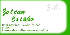 zoltan csipko business card